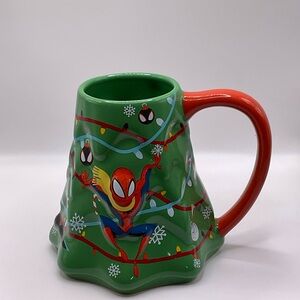 Spider-Man Christmas Tree Coffee Mug/Cup Disney MARVEL